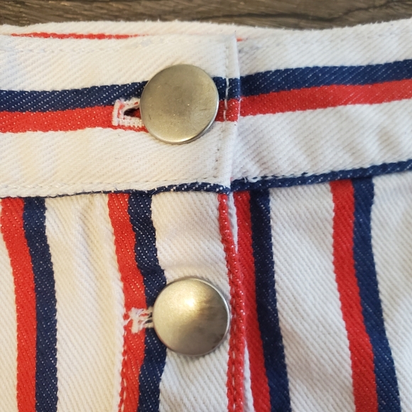 Dex Striped Mini Jean Skirt - Picture 4 of 5